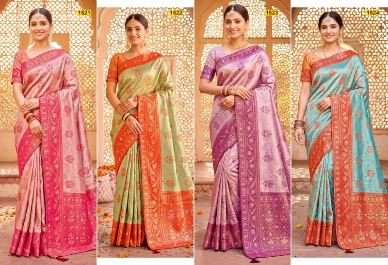 Saroj Janam Bhumi Tissue Saroski Vol 1 Soft Tissue Saree 6