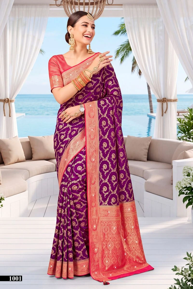 Saroj Kachi Kali Saroski Vol 1 Satin Silk Saree Collection 3