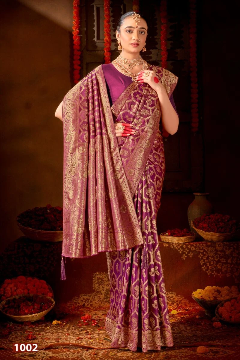 Saroj Manohari Satin Saroski Vol 2 Silk Jarkan Worked Saree 2