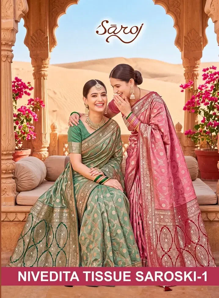 Saroj Nivedita Tissue Saroski Vol 1 Tissue Silk Saree 1
