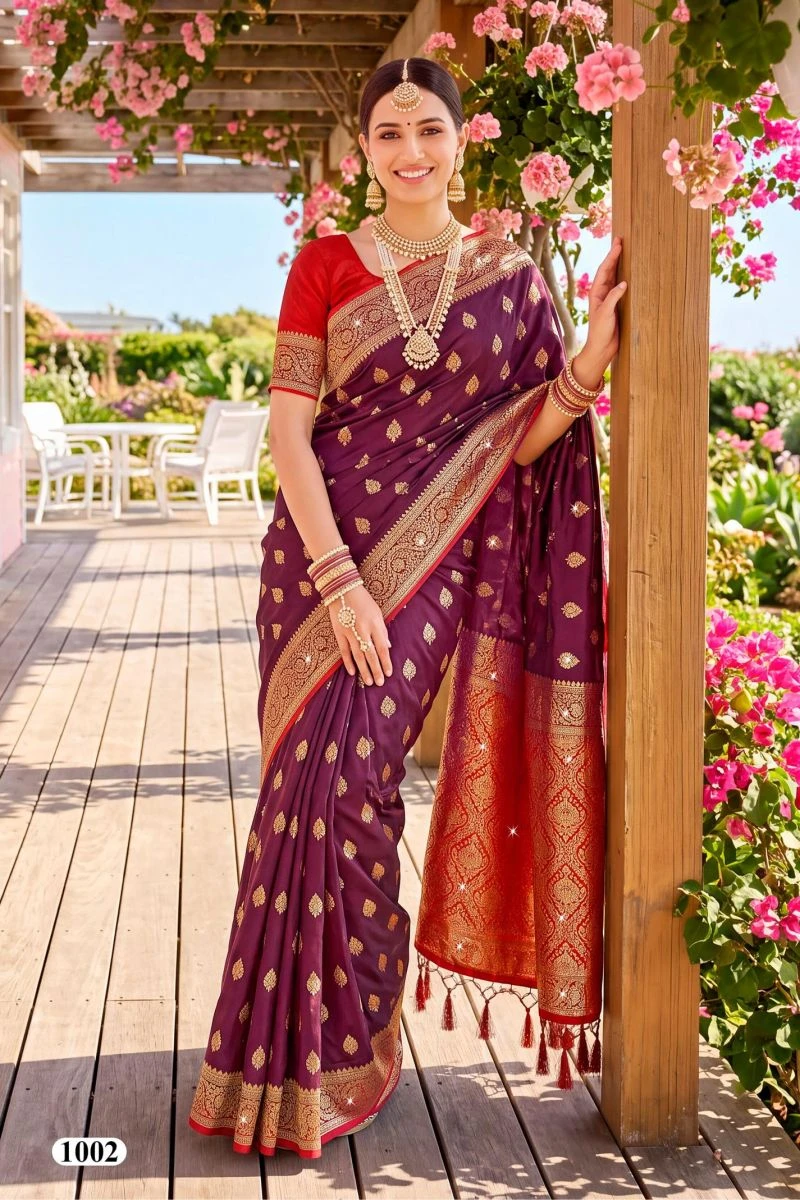 Saroj Noor Saroski Vol 1 Fendy Satin Silk Saree Collection 2