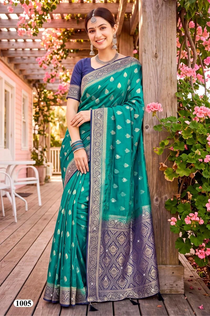 Saroj Noor Saroski Vol 1 Fendy Satin Silk Saree Collection 3