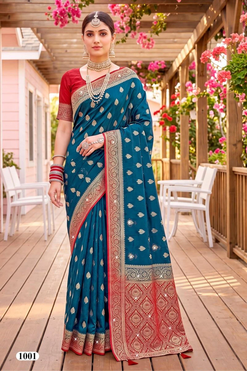 Saroj Noor Saroski Vol 1 Fendy Satin Silk Saree Collection 5