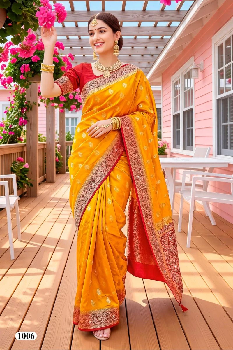Saroj Noor Saroski Vol 1 Fendy Satin Silk Saree Collection 7