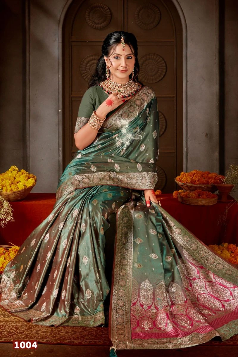Saroj Pitambari Satiin Saroski Vol 3 Satin Silk Saree 3