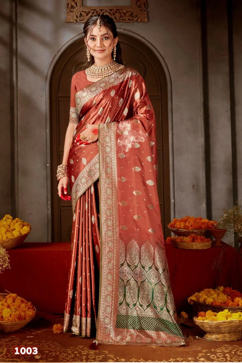 Saroj Pitambari Satiin Saroski Vol 3 Satin Silk Saree 4