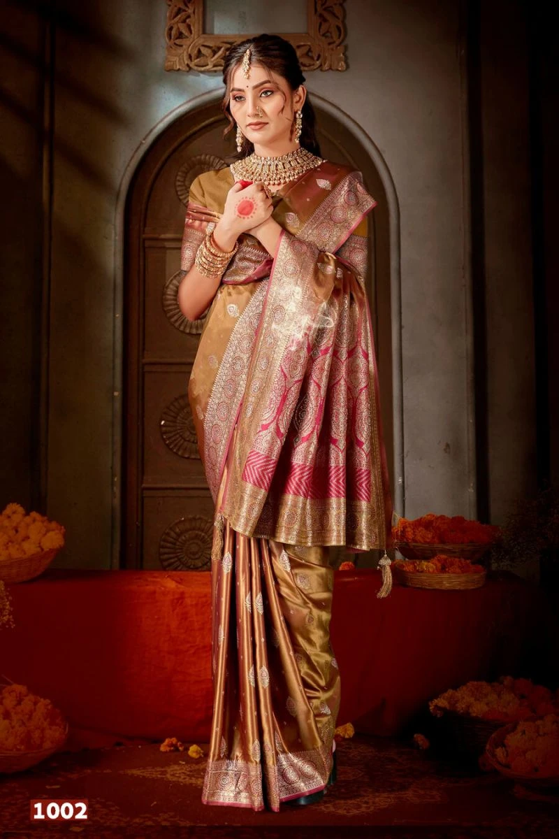 Saroj Pitambari Satiin Saroski Vol 3 Satin Silk Saree 5