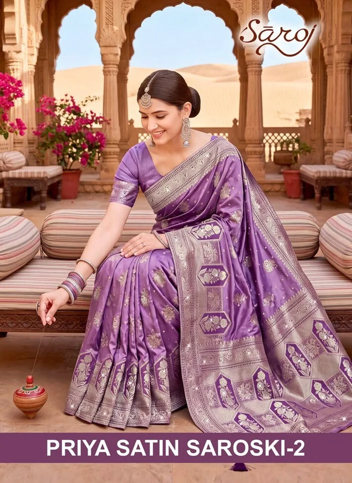 Saroj Priya Satin Saroski Vol 2 Satin Silk Saree Collection 1