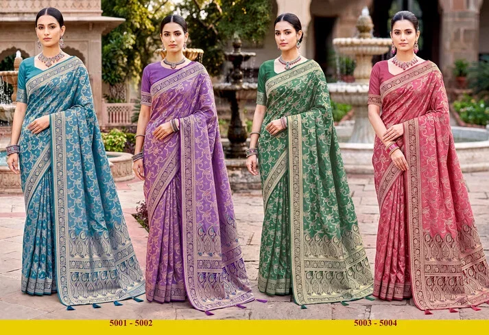 Saroj Priyamilan Satin Saroski Vol 5 Satin Silk Saree 6