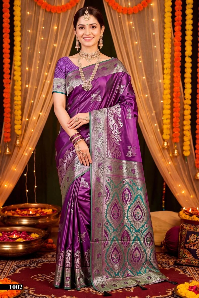 Saroj Queen Satin Vol 1 Satin Silk Saree Collection 3