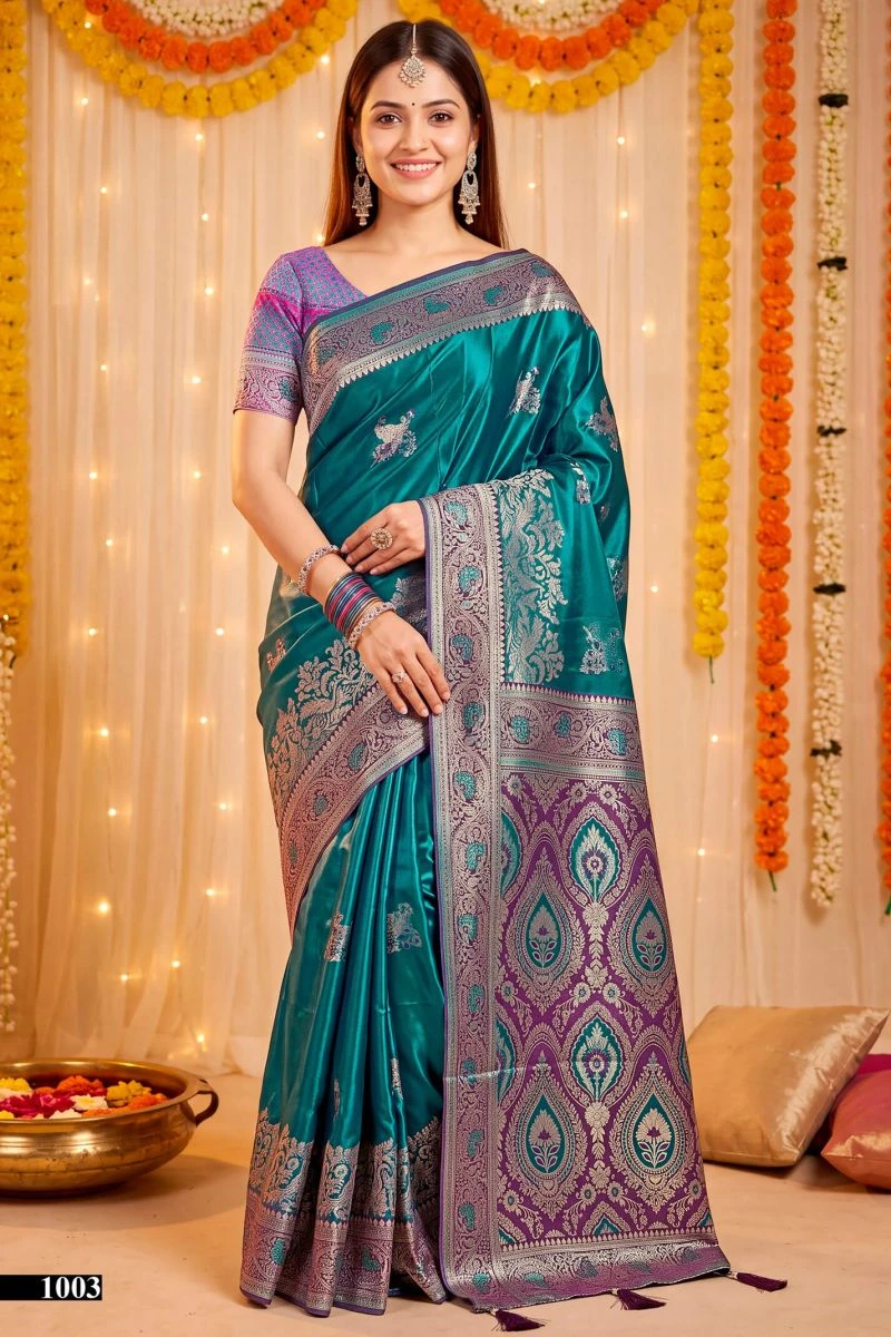 Saroj Queen Satin Vol 1 Satin Silk Saree Collection 4