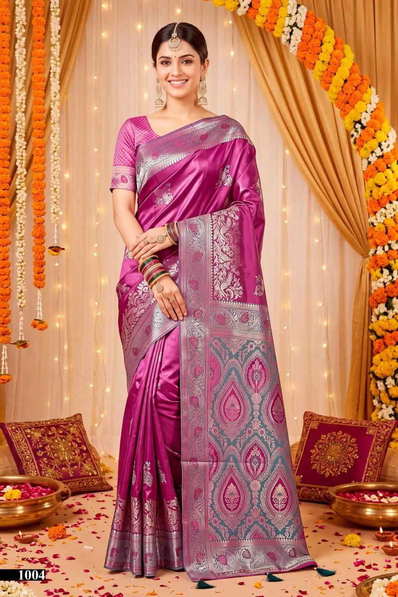 Saroj Queen Satin Vol 1 Satin Silk Saree Collection 5