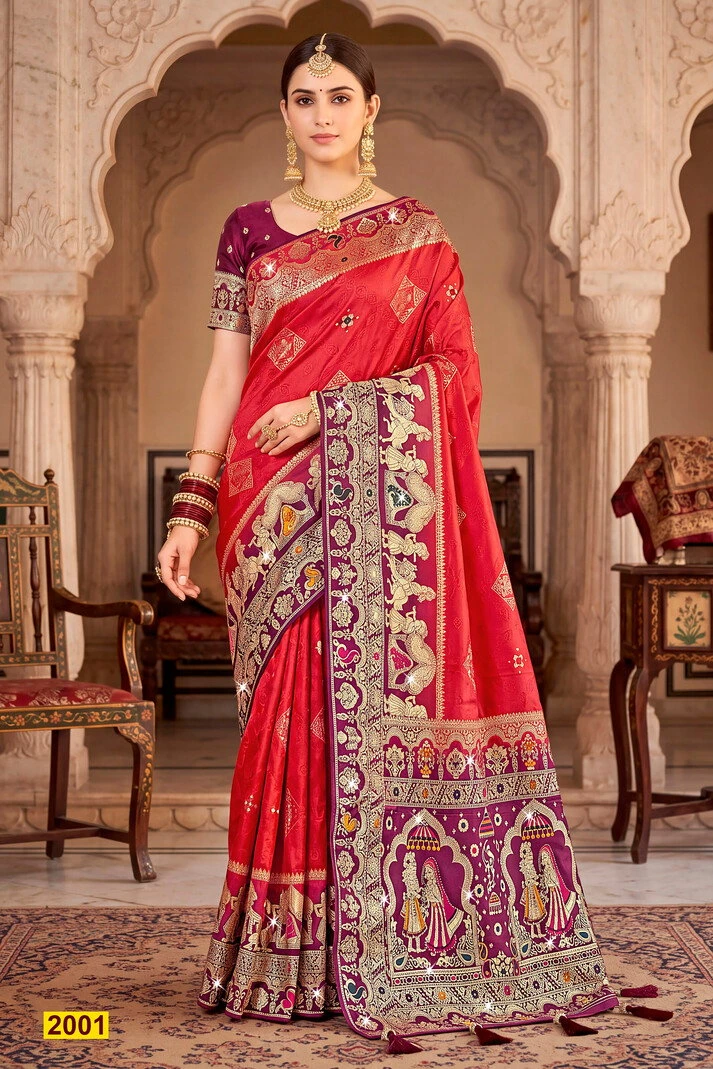 Saroj Ravina Satin Saroski Vol 2 Satin Silk Saree 7