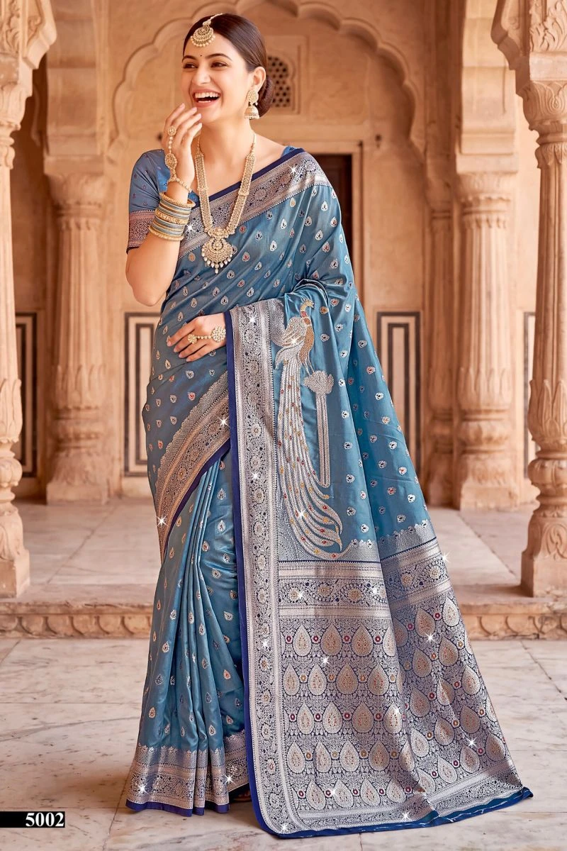 Saroj Rihaana Satin Saroski Vol 5 Satin Silk Saree Collection 4