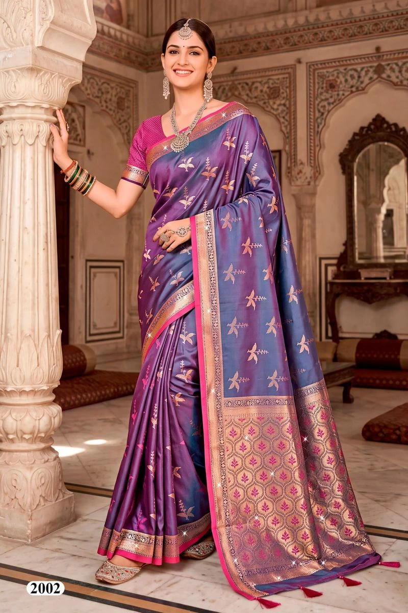 Saroj Rimzim Satin Saroski Vol 2 Satin Silk Festival Saree 5