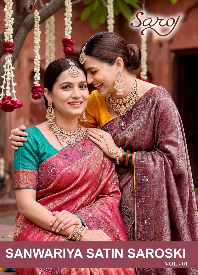 Saroj Sanwariya Satin Saroski Vol 1 Silk Saree