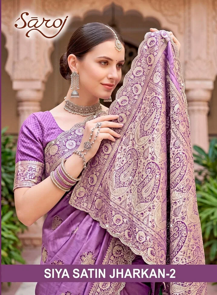 Saroj Siya Satin Jharkan Vol 2 Satin Silk Saree Collection
