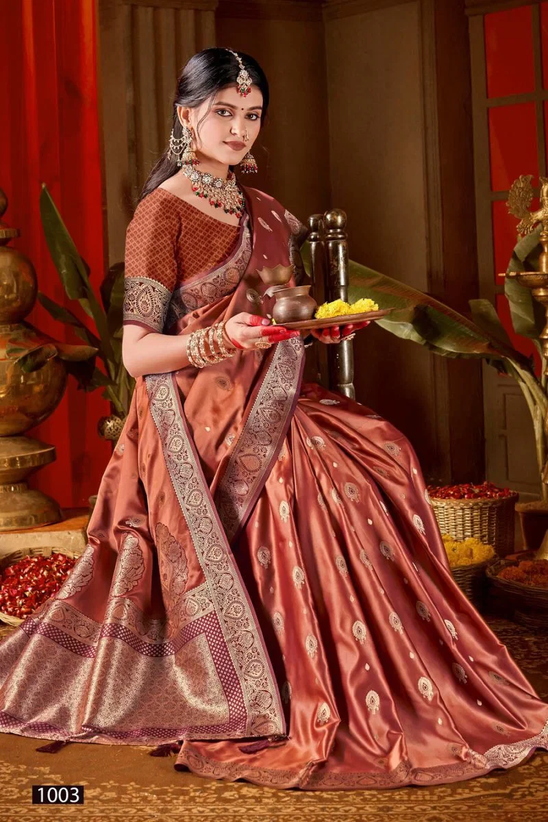Saroj Sparsh Satin Siroski Vol 2 Satin Silk Saree 5