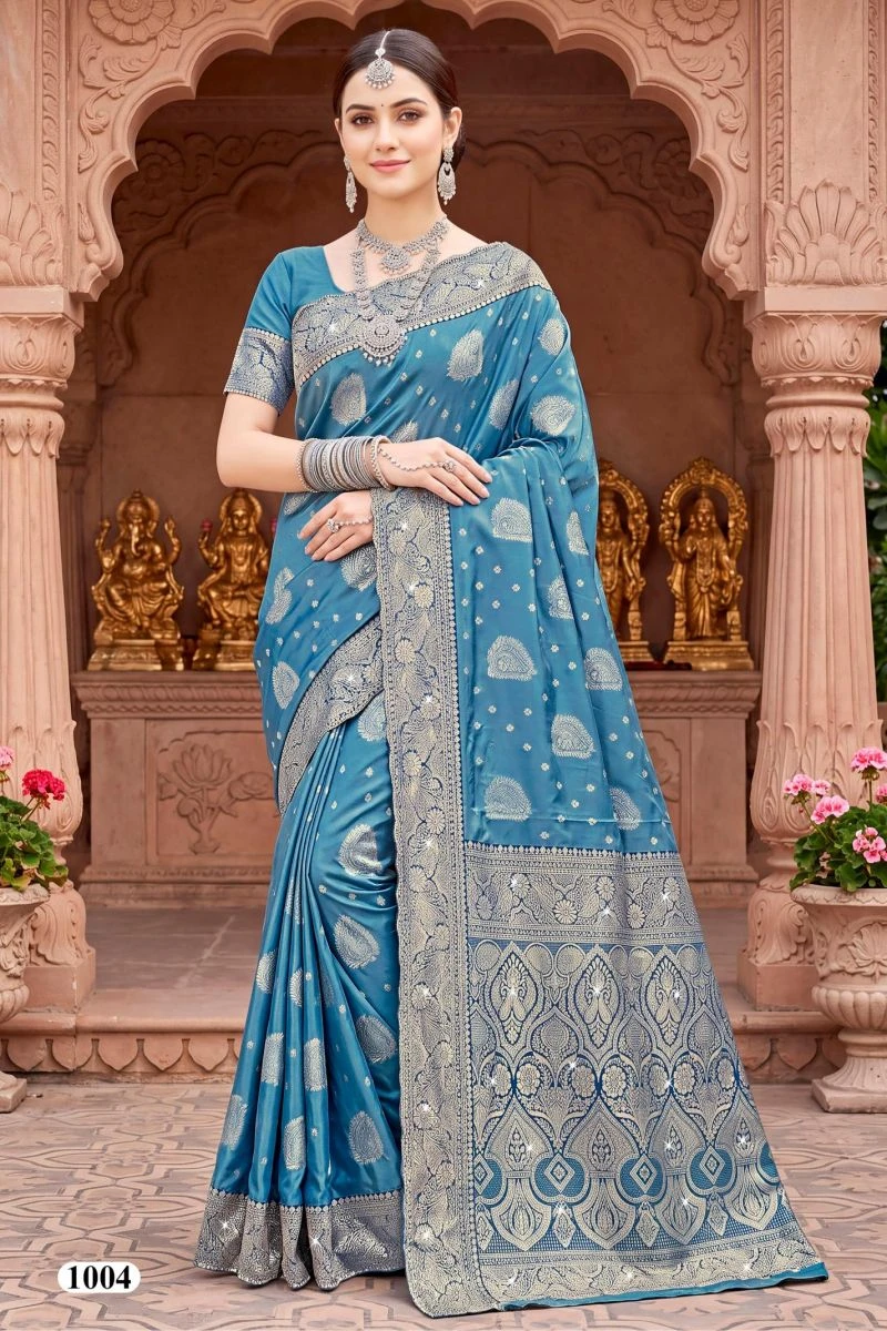 Saroj Tanvi Satin Jharkan Vol 1 Satin Silk Saree 5