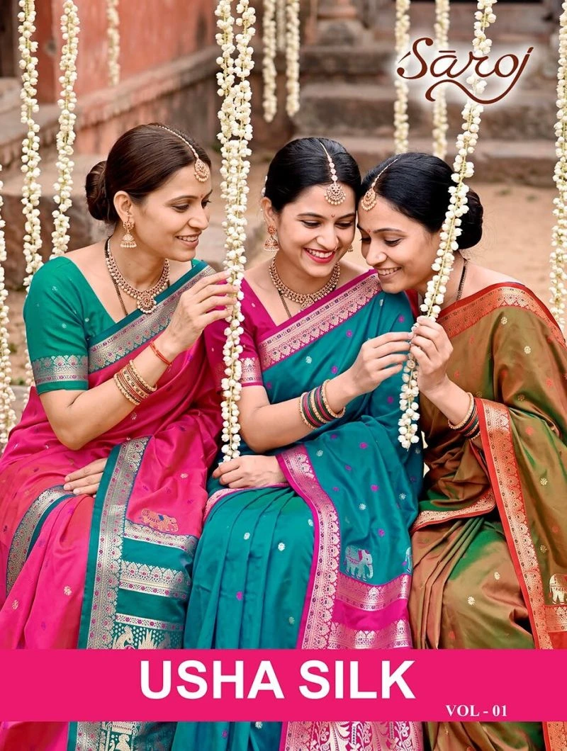 Saroj Usha Silk Vol 1 Silk Saree Collection