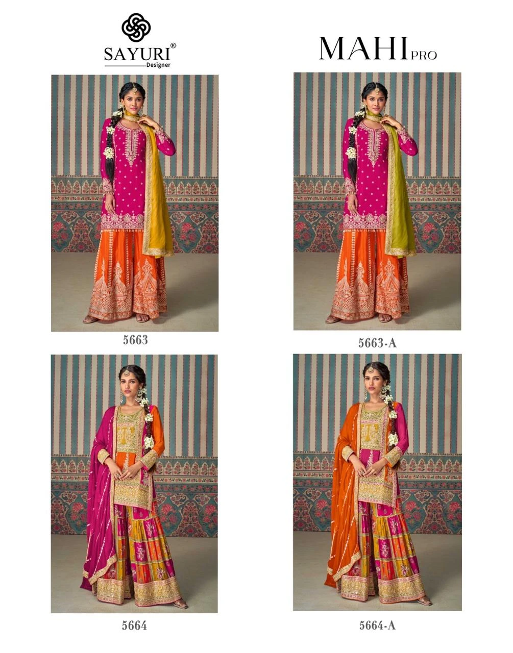 Sayuri Designer Mahi Pro Premium Real Chinon Silk Set With Heavy Embroidery And Mirror Work 10