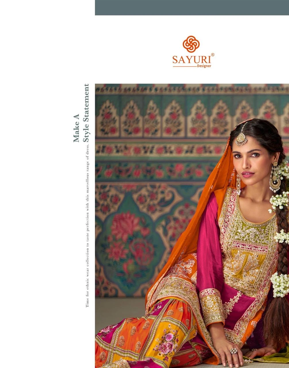 Sayuri Designer Mahi Pro Premium Real Chinon Silk Set With Heavy Embroidery And Mirror Work 3