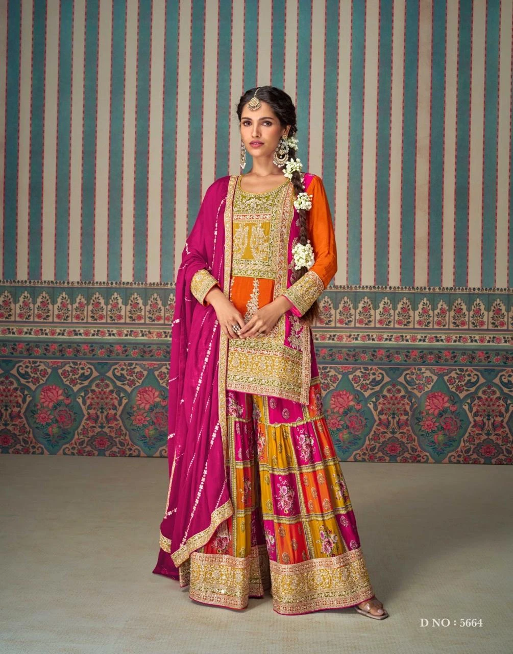 Sayuri Designer Mahi Pro Premium Real Chinon Silk Set With Heavy Embroidery And Mirror Work 7