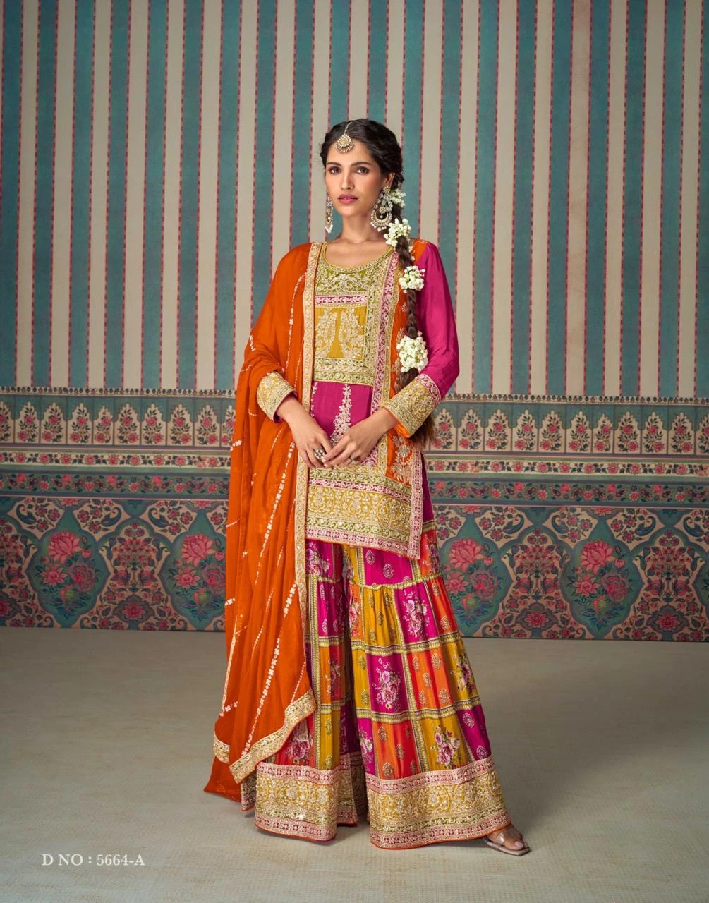 Sayuri Designer Mahi Pro Premium Real Chinon Silk Set With Heavy Embroidery And Mirror Work 9