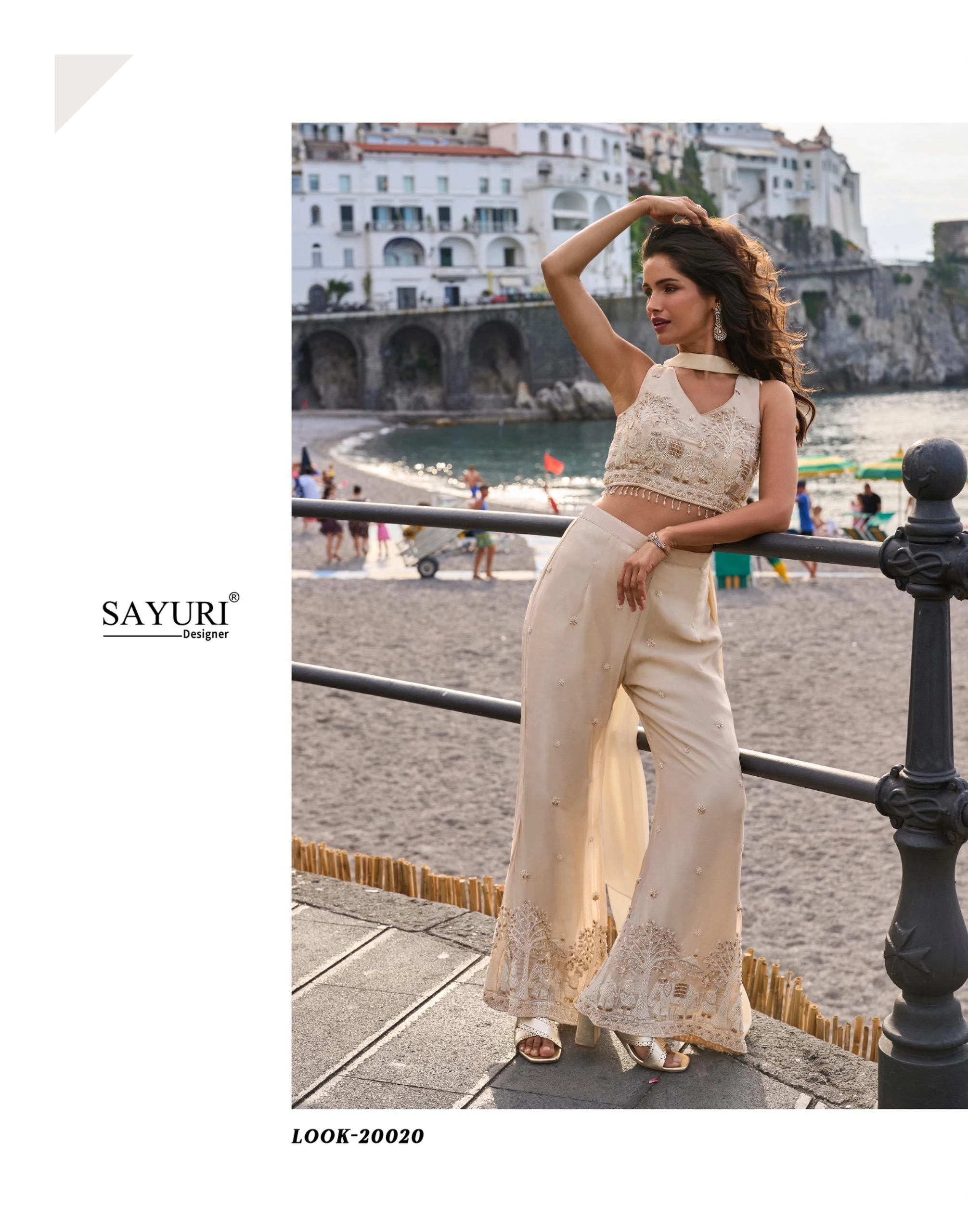 Sayuri Designer Naysa Premium Real Chinon Silk Suit With Hand Beads Embroidery 2