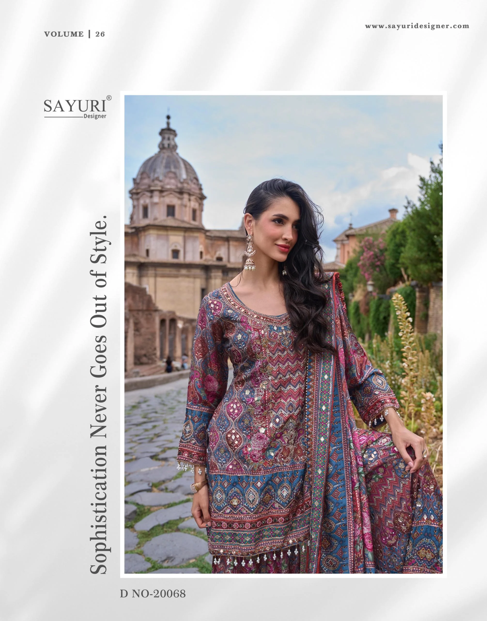 Sayuri Designer Nimrit Premium Natural Crepe Silk Suit With Hand Aari And Gota Patti Work 5