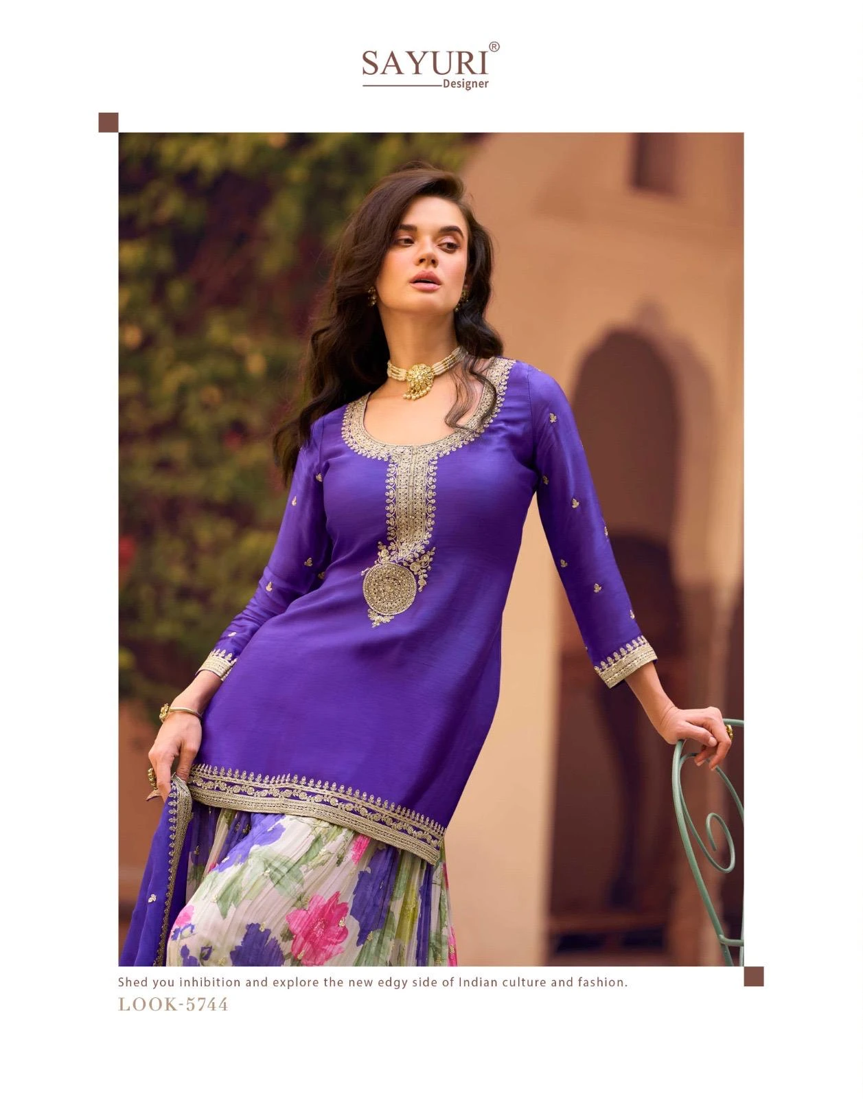 Sayuri Designer Safar Premium Chinon Silk Suit With Embroidery Work 2