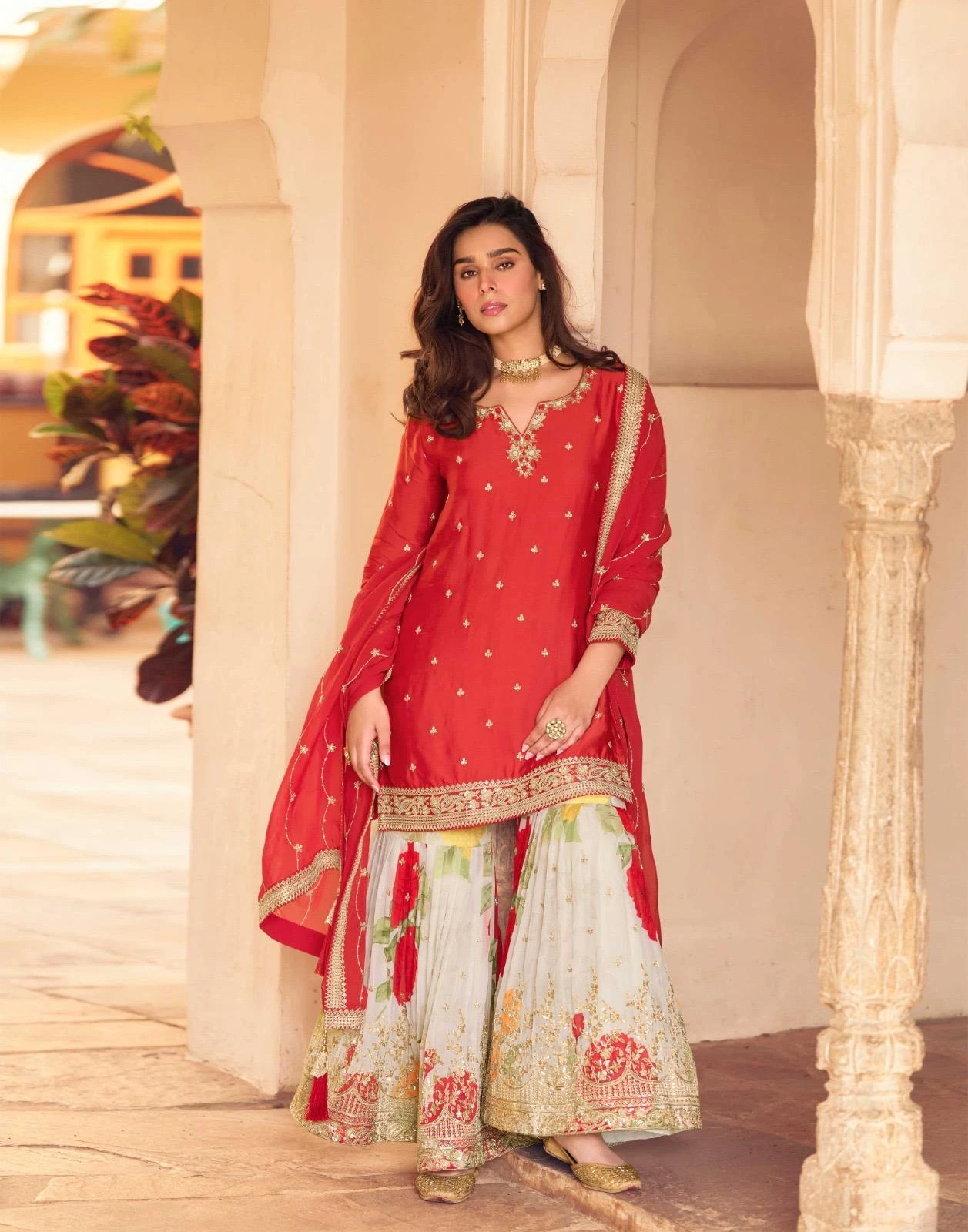 Sayuri Designer Safar Premium Chinon Silk Suit With Embroidery Work 4