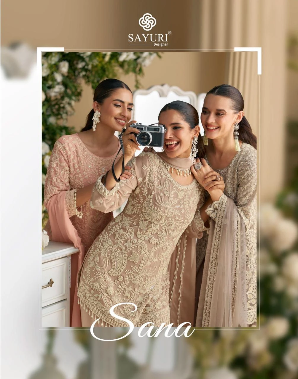 Sayuri Designer Sana Premium Georgette Suit With Heavy Embroidery And Beads Work 1