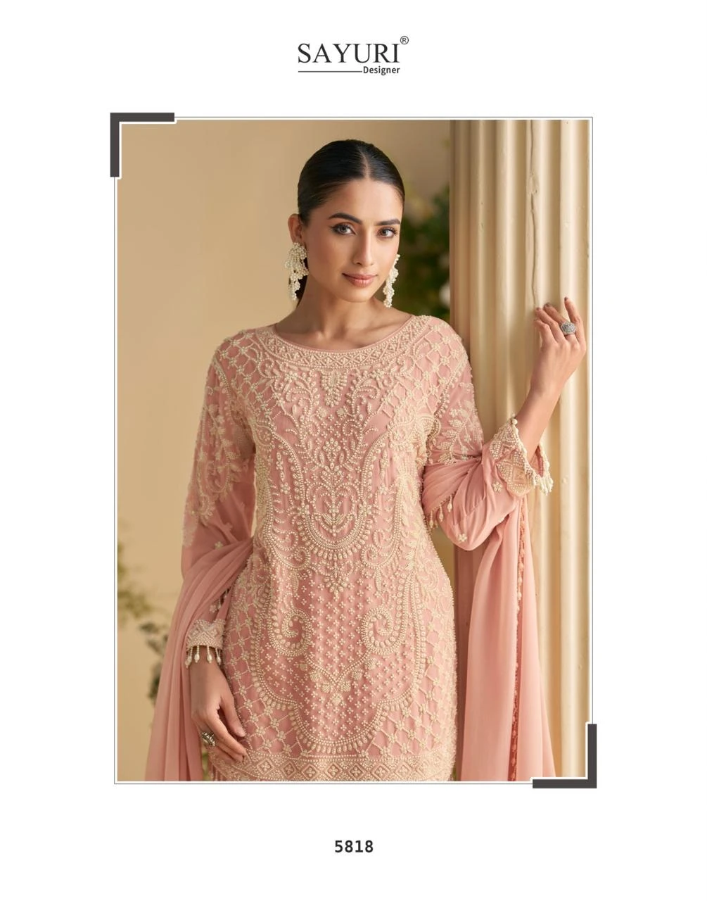 Sayuri Designer Sana Premium Georgette Suit With Heavy Embroidery And Beads Work 2