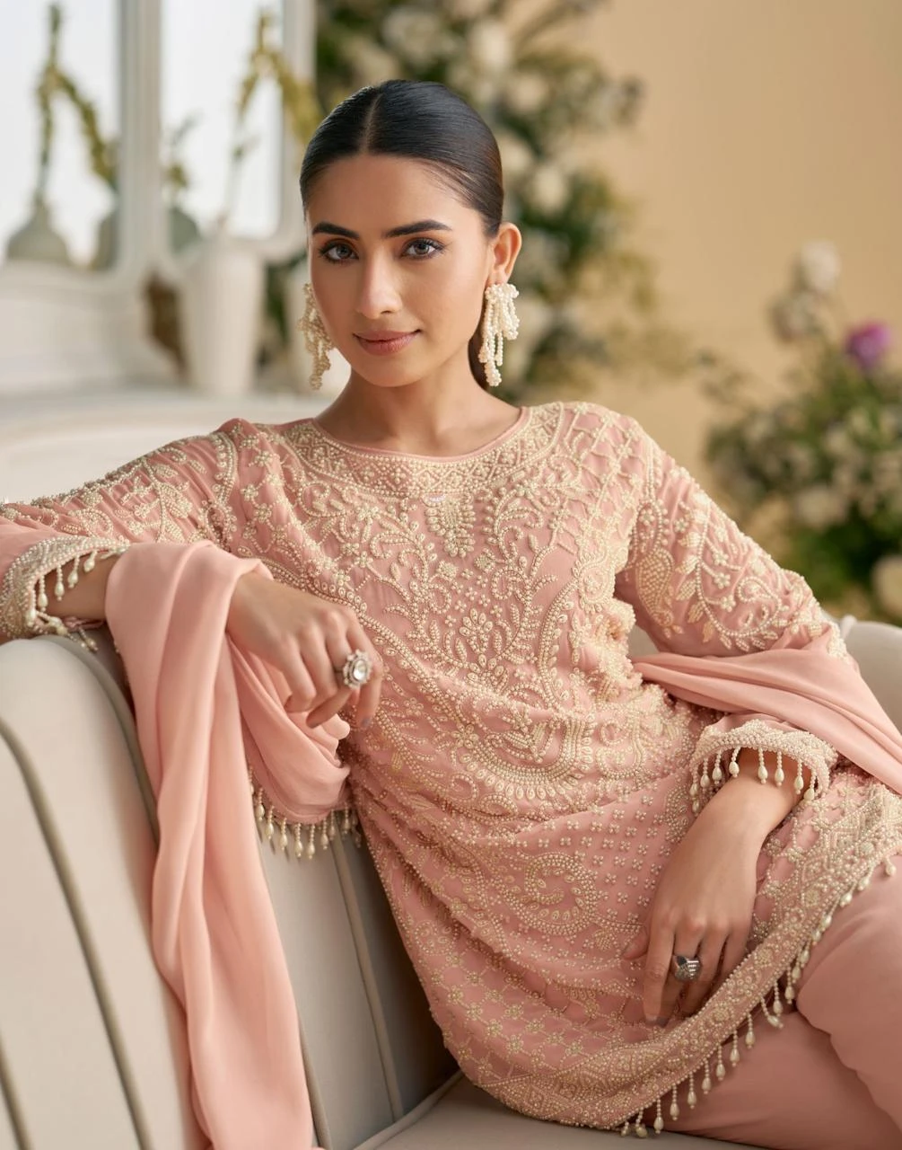 Sayuri Designer Sana Premium Georgette Suit With Heavy Embroidery And Beads Work 3