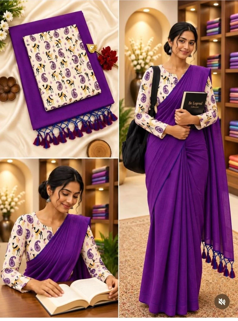 Sccf Office B Khadi Cotton Fancy Saree Collection 5