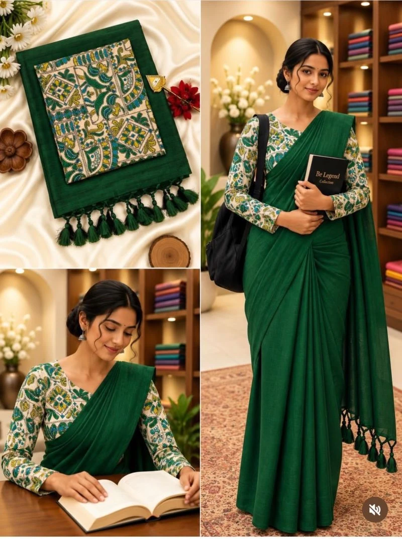 Sccf Office B Khadi Cotton Fancy Saree Collection 6