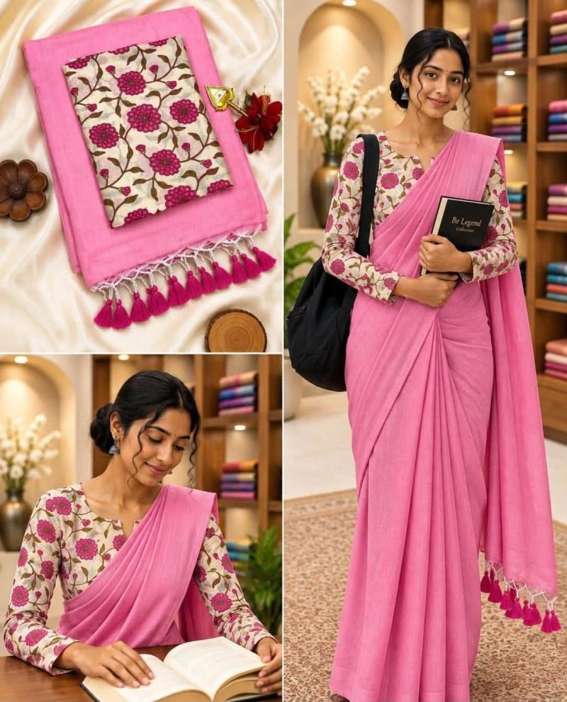 Sccf Office B Khadi Cotton Fancy Saree Collection 7