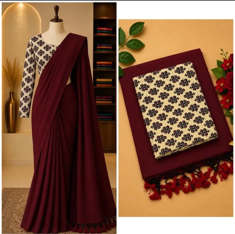 Sccf Office C Khadi Cotton Casual Wear Saree Collection 2