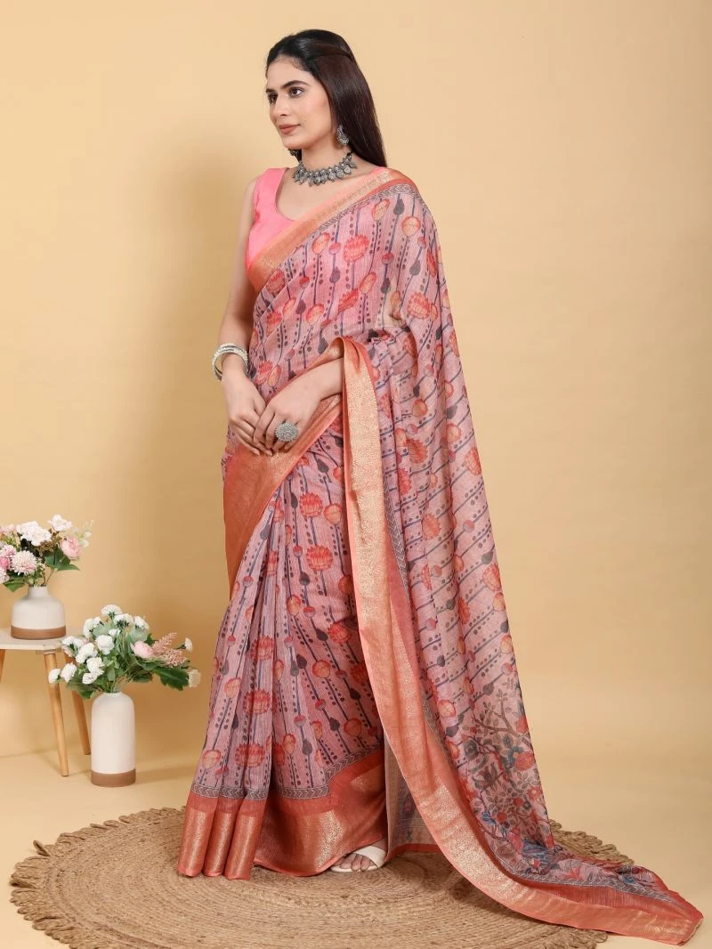 Scgt Gunjan A Linen Jacquard Festive Saree Collection 2