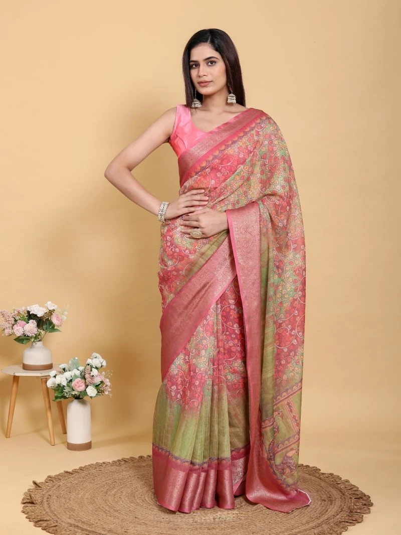 Scgt Gunjan A Linen Jacquard Festive Saree Collection 9