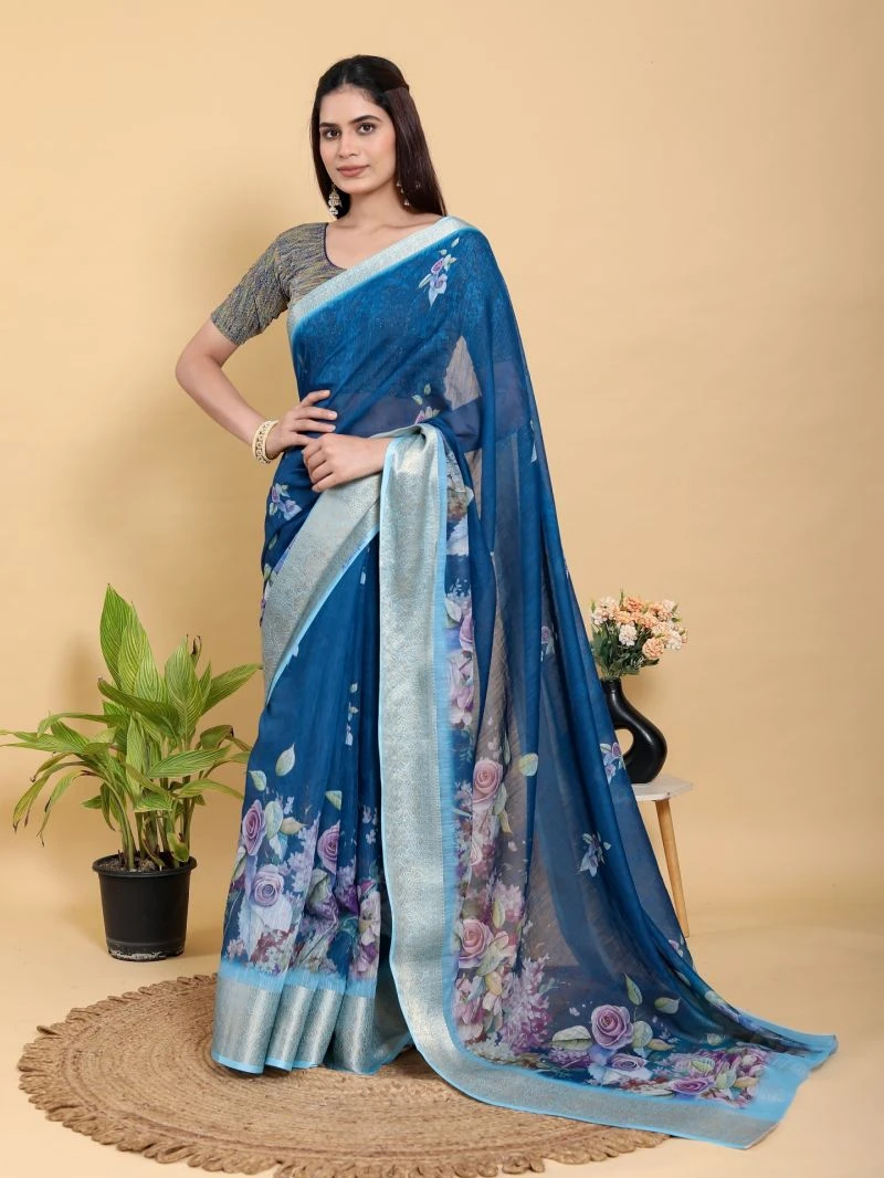 Scgt Gunjan B Linen Jacquard Festive Saree Collection 2