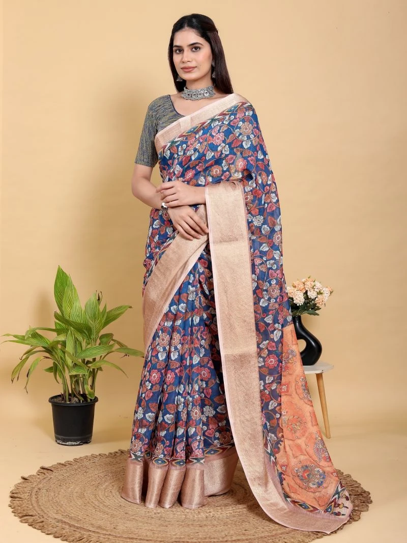 Scgt Gunjan B Linen Jacquard Festive Saree Collection 5