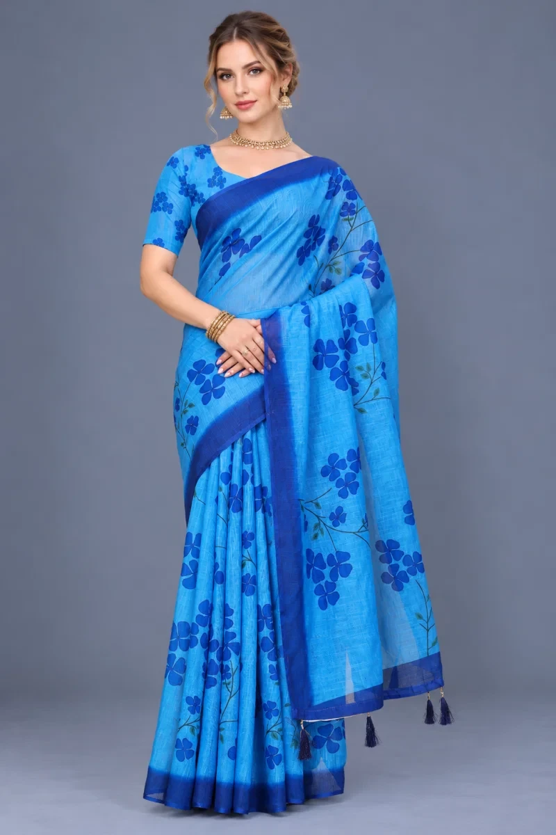 Scgt Shatika A Linen Handloom Saree Collection 11