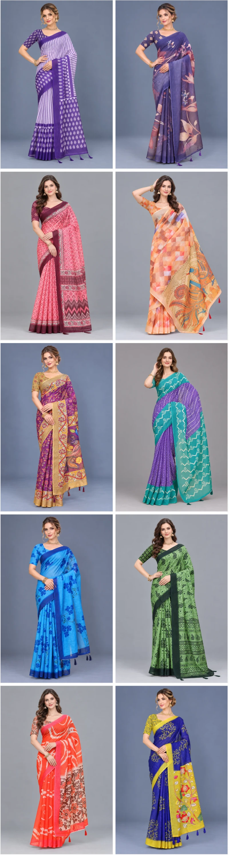 Scgt Shatika A Linen Handloom Saree Collection 5