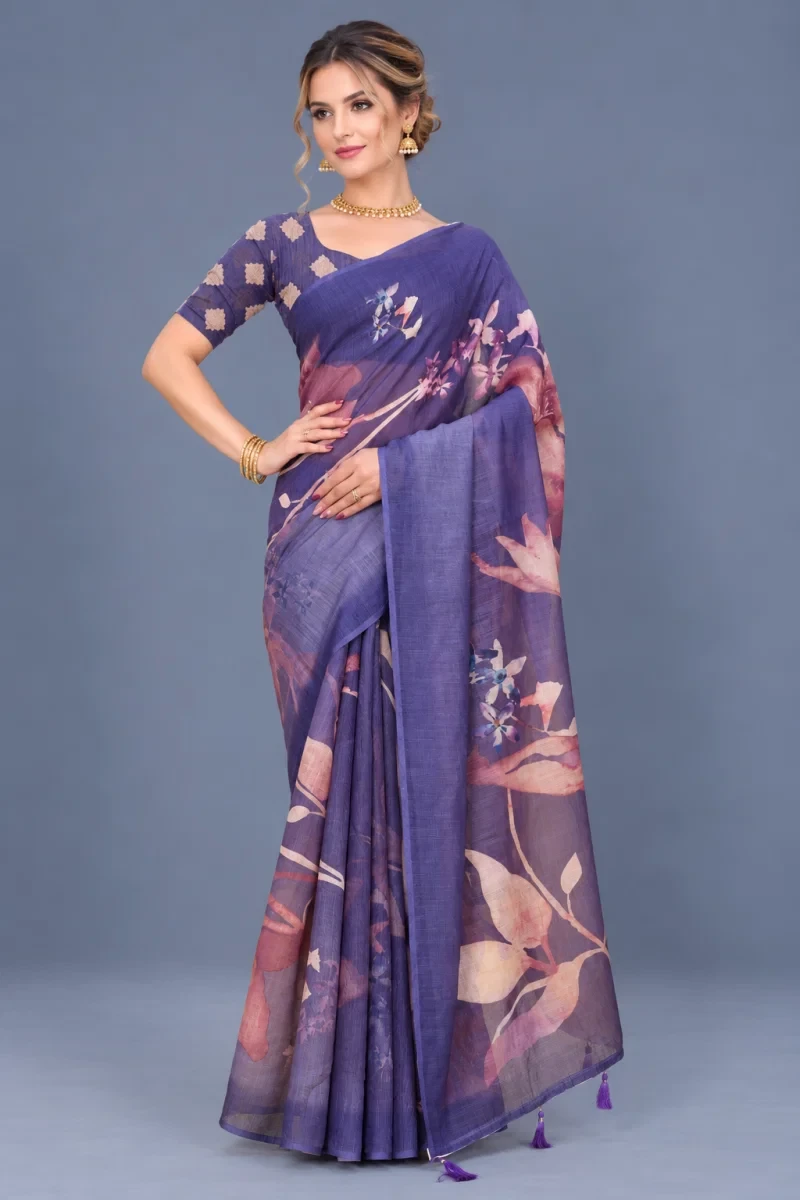 Scgt Shatika A Linen Handloom Saree Collection 6