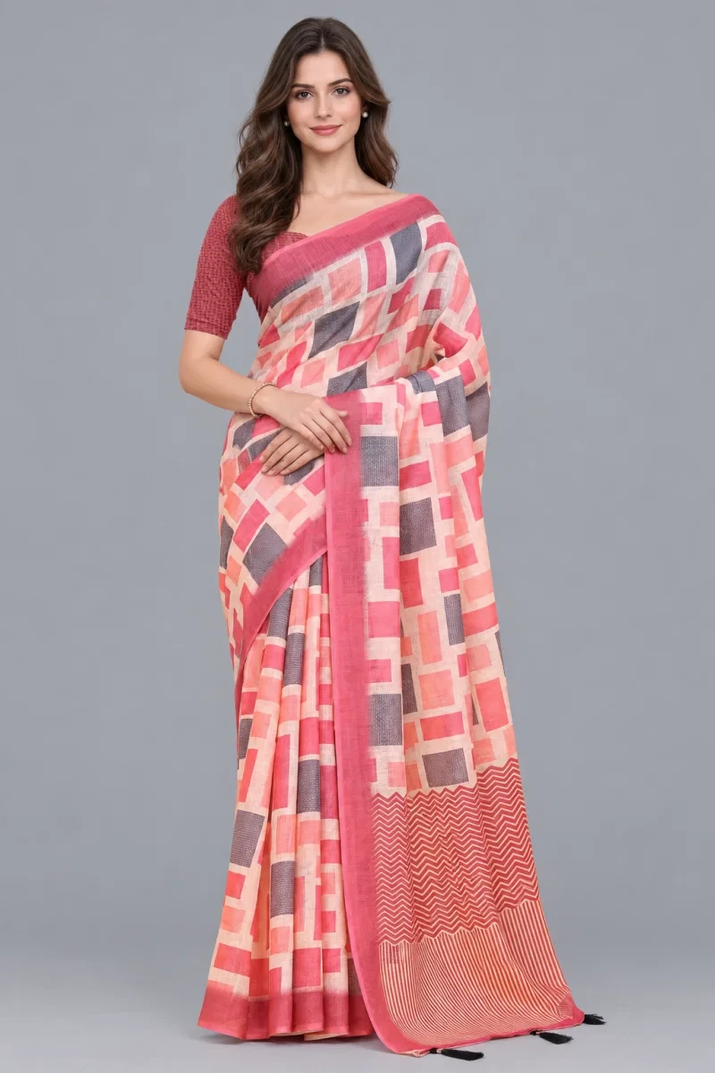 Scgt Shatika B Linen Handloom Saree Collection 11