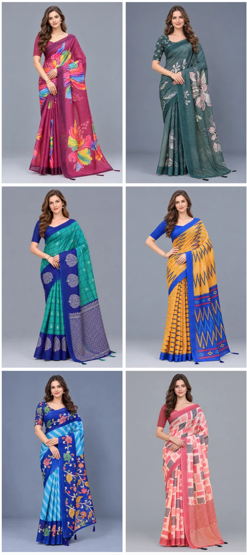 Scgt Shatika B Linen Handloom Saree Collection 6