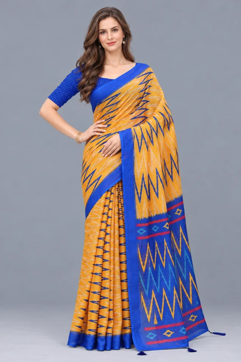Scgt Shatika B Linen Handloom Saree Collection 9