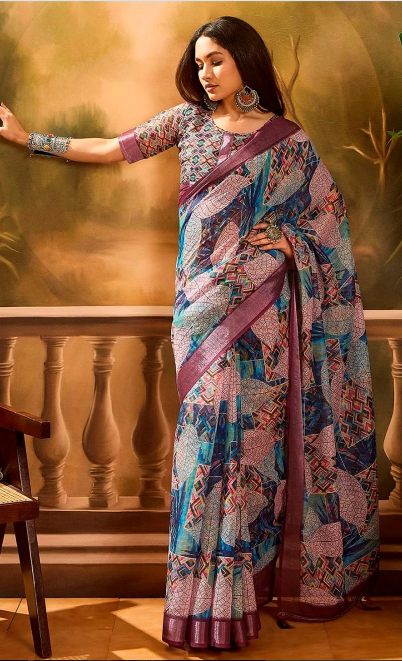 Scgt Sringar A Linen Woven Handloom Saree Collection 10